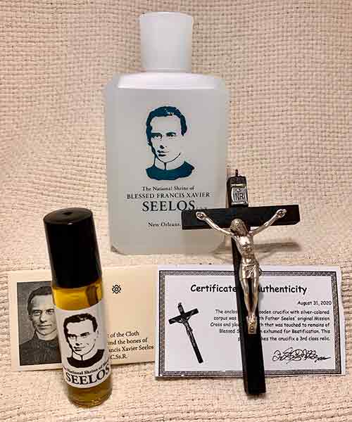 Heaven Sent Large Glass Holy Water Bottle - The National Shrine of Blessed  Francis Xavier Seelos