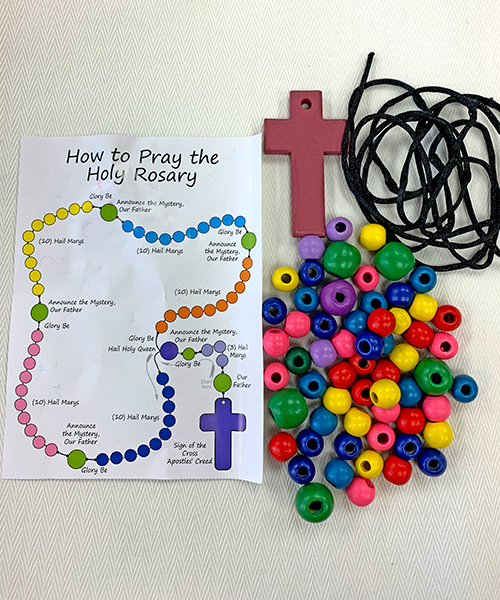 Children's Wooden Rosary Craft Kit - The National Shrine of