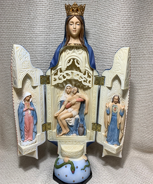 Our Lady of Sorrows color triptych