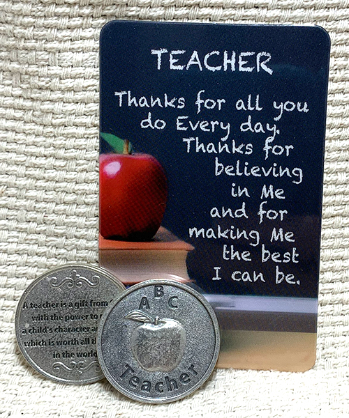Teacher card and token set