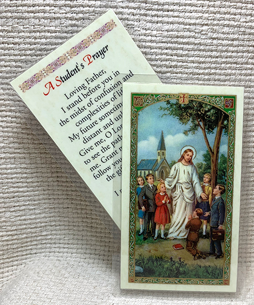 A Student's Prayer card