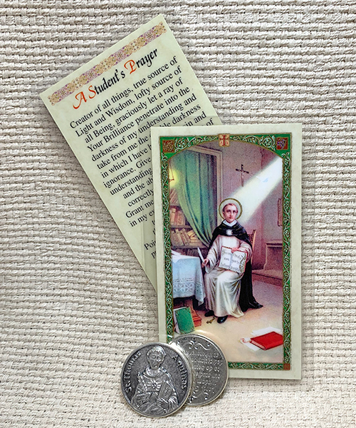 St Thomas Aquinas Students Prayer Card And Token The National Shrine