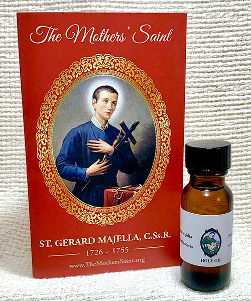 St. Gerard Majella Prayer Card & Holy Oil Set The National Shrine of