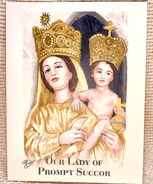 Our Lady of Prompt Succor notecard