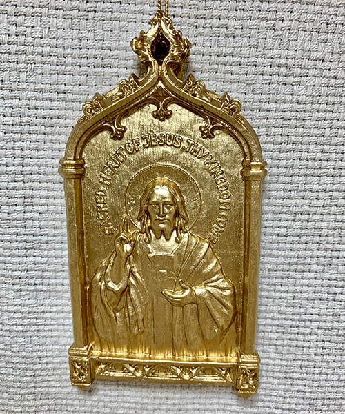 Vintage Sacred Heart ornament