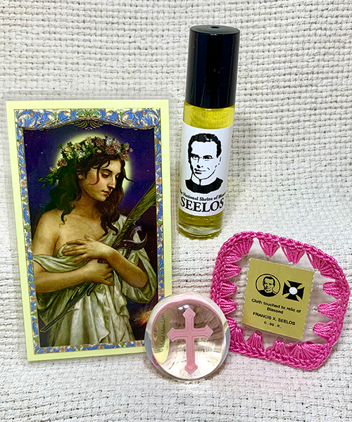 Laminated Saint Agatha Breast Cancer Personalized Prayer Card (Priced Per Card