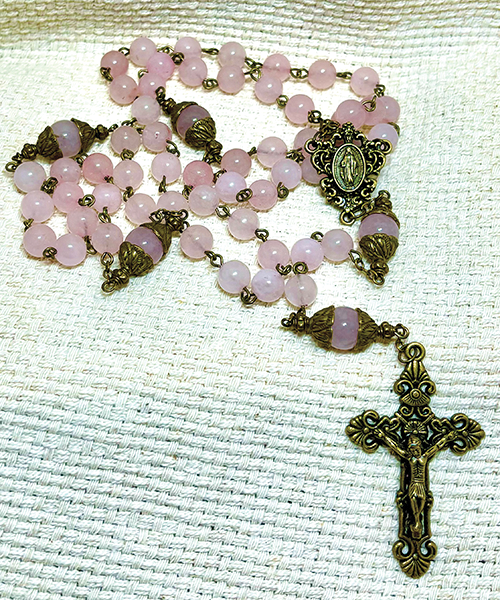 Rose beaded rosary