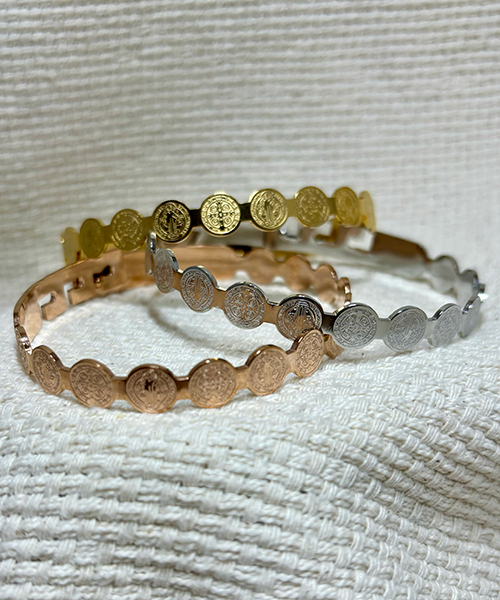 St. Benedict stainless steel bracelet