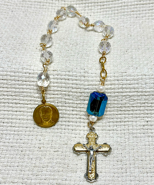Decade rosary with large ornate cross