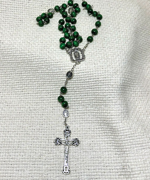 Our Lady of Guadalupe green rosary