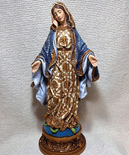 Brocade Our Lady of Grace Statue