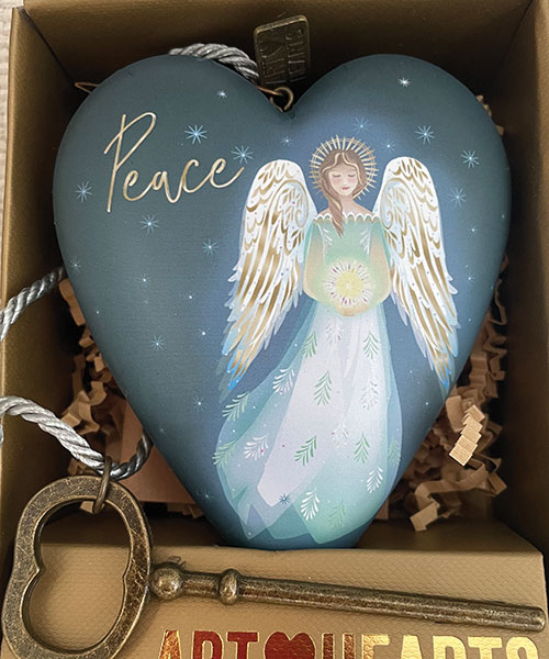Peace angel art heart