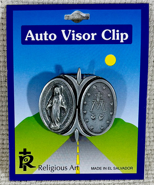 Miraculous Medal visor clip