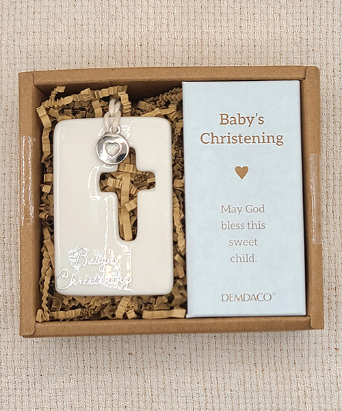 Baby's Christening ceramic token