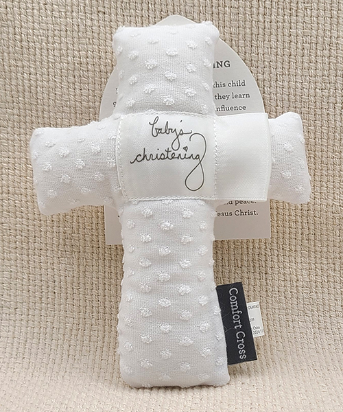 Baby's christening comfort cross