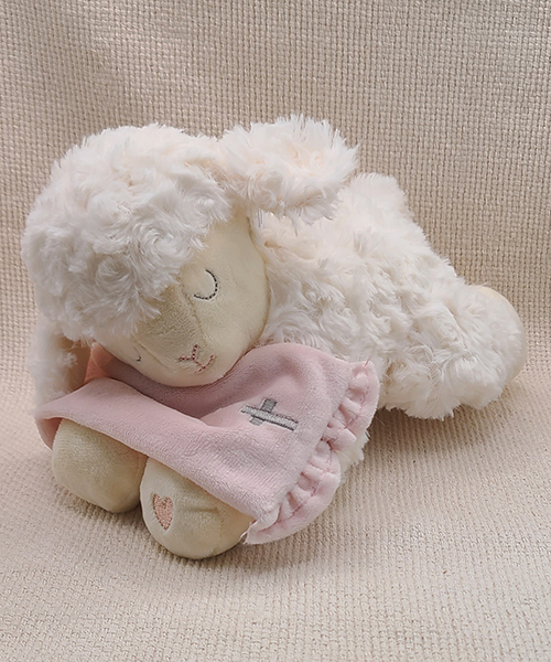 Sleeping goodnight prayer lamb plush