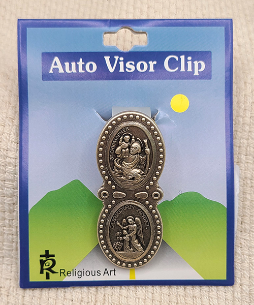 St. Christopher visor clip