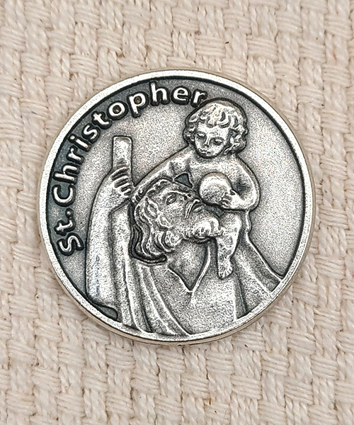St. Christopher prayer token
